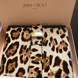 Jimmy Choo IPad Cover Case Cow Hide Calf Hair Leather Like New